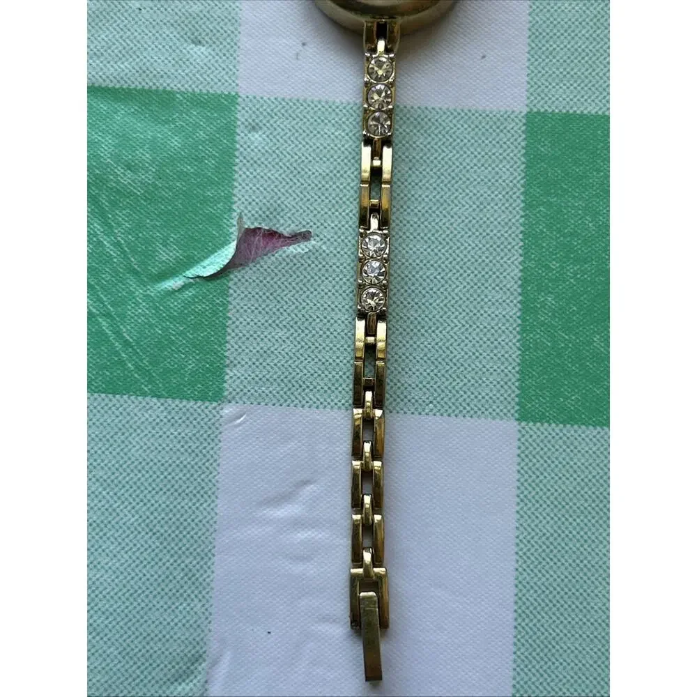 Gold Tone Rhinestone Band Women’s Quartz Watch